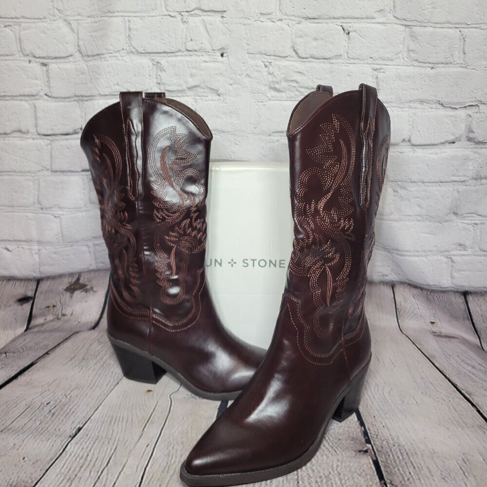 Sun + Stone Bernarrd Western Boots - Picture 2 of 9